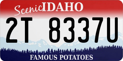 ID license plate 2T8337U