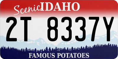 ID license plate 2T8337Y