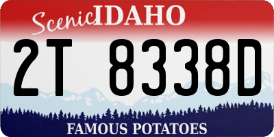 ID license plate 2T8338D