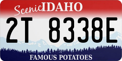 ID license plate 2T8338E