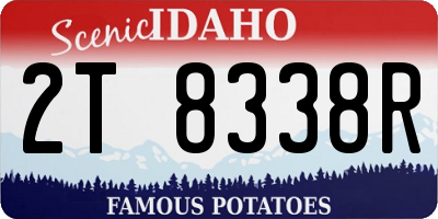 ID license plate 2T8338R