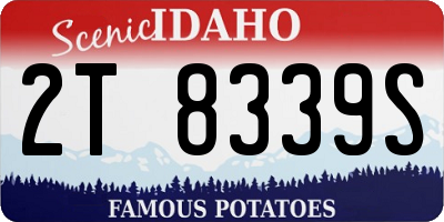 ID license plate 2T8339S