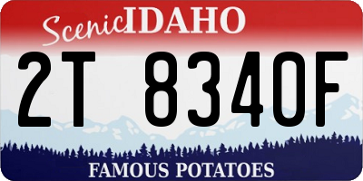 ID license plate 2T8340F