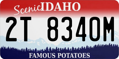 ID license plate 2T8340M