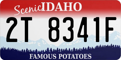 ID license plate 2T8341F
