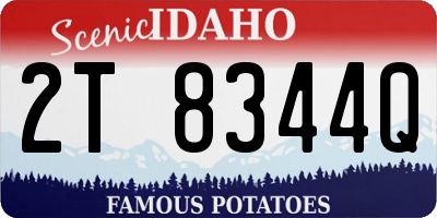 ID license plate 2T8344Q