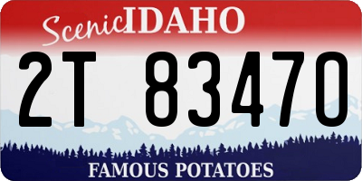 ID license plate 2T8347O