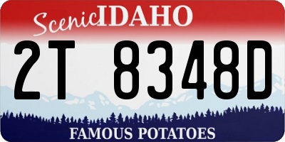 ID license plate 2T8348D