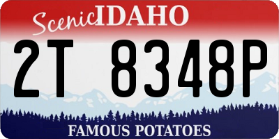 ID license plate 2T8348P