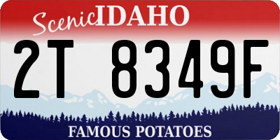 ID license plate 2T8349F