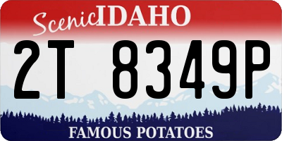 ID license plate 2T8349P