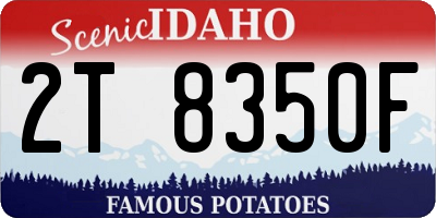 ID license plate 2T8350F
