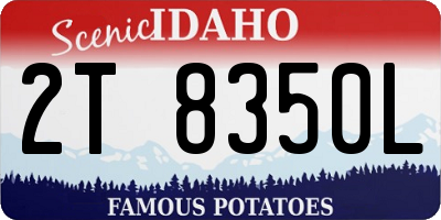 ID license plate 2T8350L