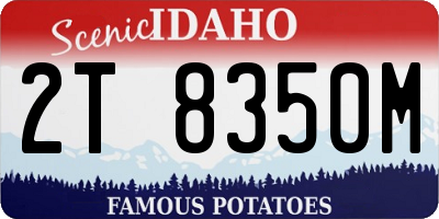 ID license plate 2T8350M