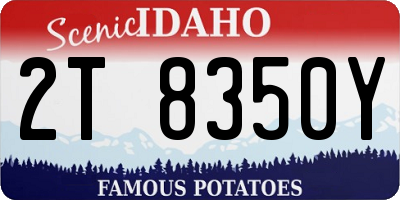 ID license plate 2T8350Y