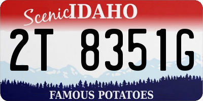 ID license plate 2T8351G
