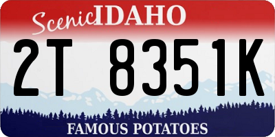 ID license plate 2T8351K