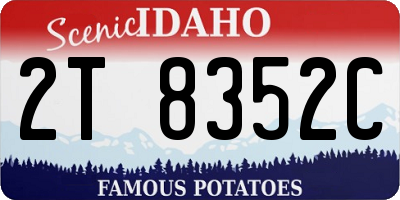ID license plate 2T8352C