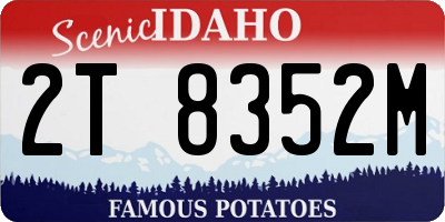 ID license plate 2T8352M