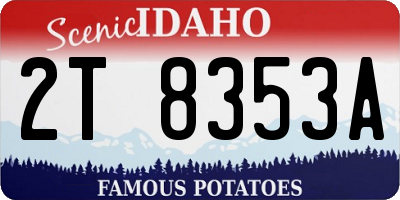 ID license plate 2T8353A
