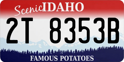 ID license plate 2T8353B