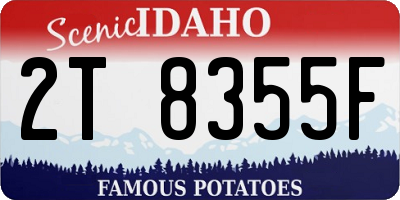 ID license plate 2T8355F