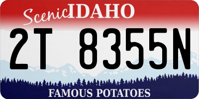 ID license plate 2T8355N