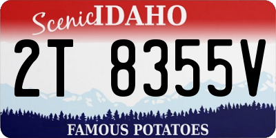 ID license plate 2T8355V