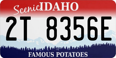 ID license plate 2T8356E