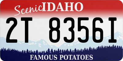 ID license plate 2T8356I