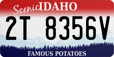 ID license plate 2T8356V