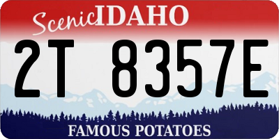 ID license plate 2T8357E