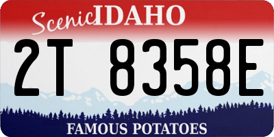 ID license plate 2T8358E