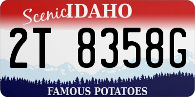 ID license plate 2T8358G
