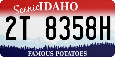 ID license plate 2T8358H