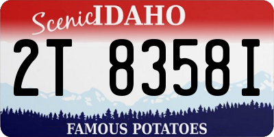 ID license plate 2T8358I