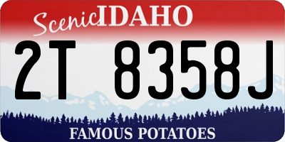 ID license plate 2T8358J