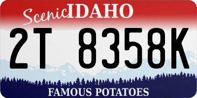 ID license plate 2T8358K