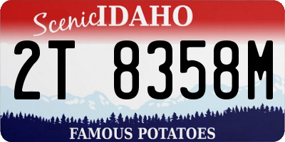 ID license plate 2T8358M
