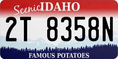 ID license plate 2T8358N