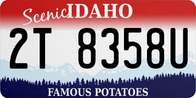 ID license plate 2T8358U