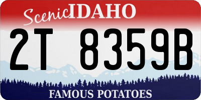 ID license plate 2T8359B