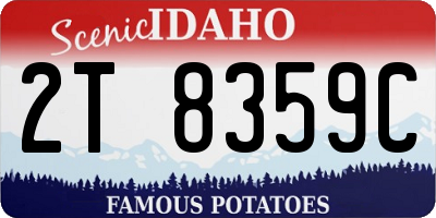 ID license plate 2T8359C