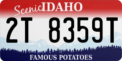 ID license plate 2T8359T