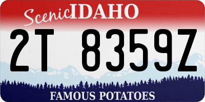 ID license plate 2T8359Z