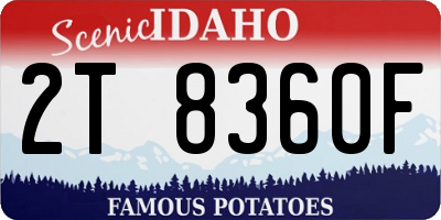 ID license plate 2T8360F