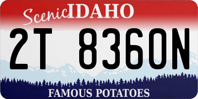 ID license plate 2T8360N