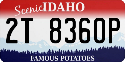 ID license plate 2T8360P
