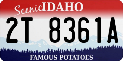 ID license plate 2T8361A