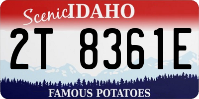 ID license plate 2T8361E